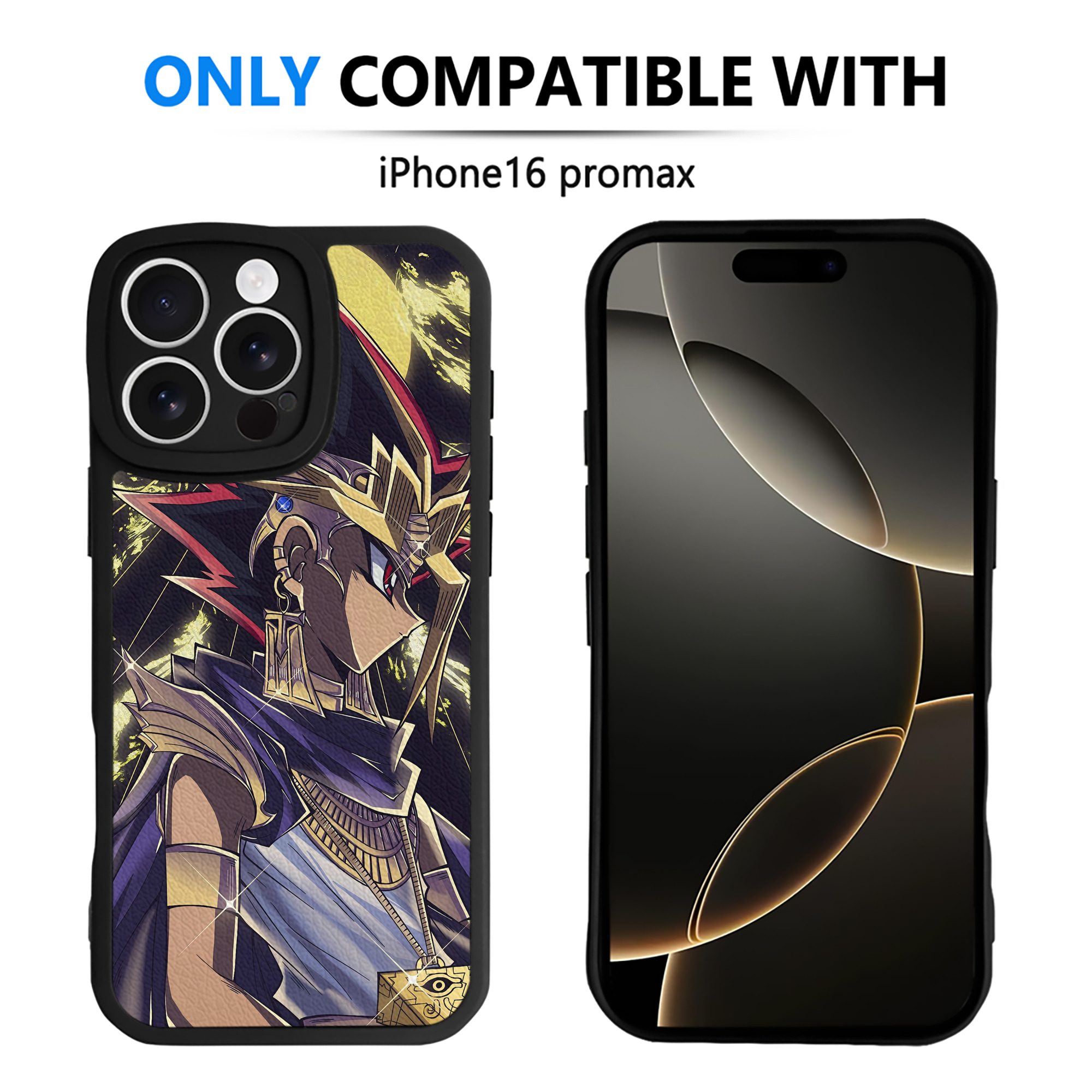 （画像用） 遊☆戯☆王 Yu-Gi-Oh! 【iPhone 16シリーズ対応】シリコンスマホケース（レザー調） 材質：シリコン